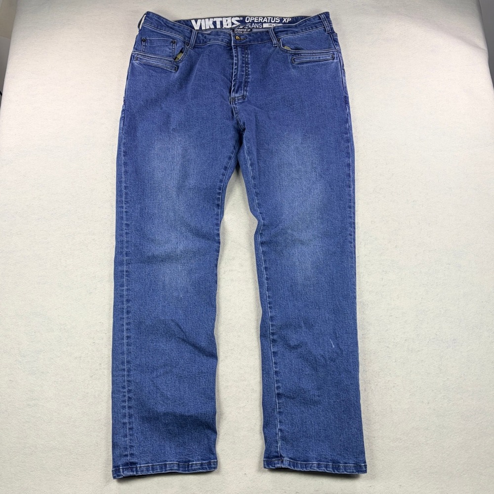 Viktos Operatus XP Tactical Jeans Mens 38x32 Blue Stretch Denim EDC Pants